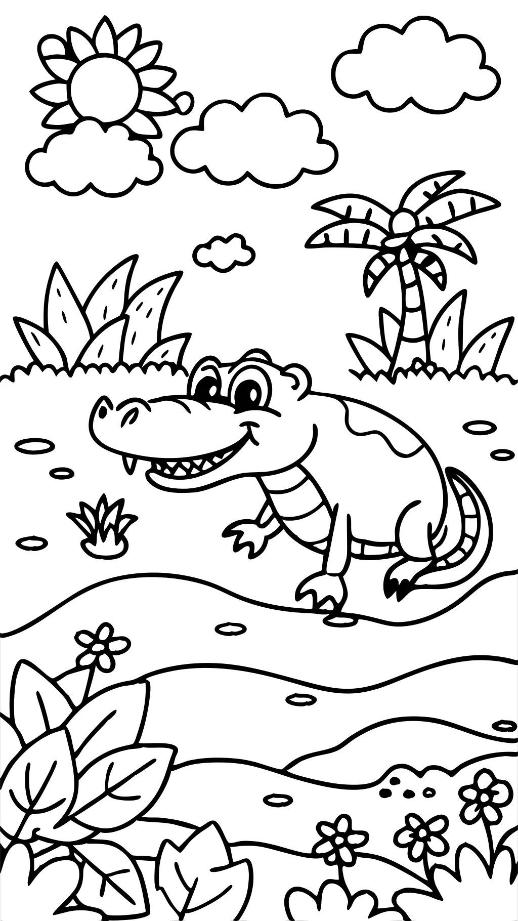 alligator coloring page